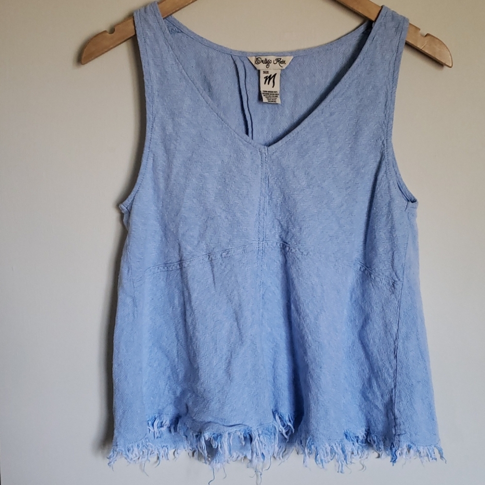 Indigo Rein Frayed Top